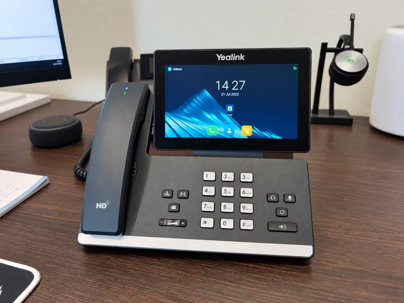 Yealink-Telefon am Arbeitsplatz